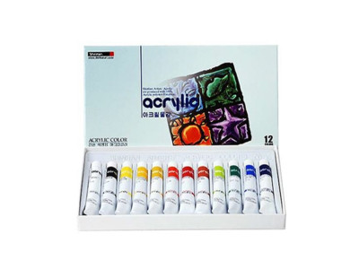 신한아크릴물감 학생용 7.5ml 12색 - 33617
