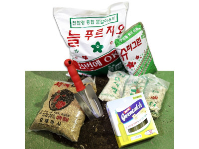 분갈이6종세트 (흙 난석 마사토 식물영양제 모종삽 외