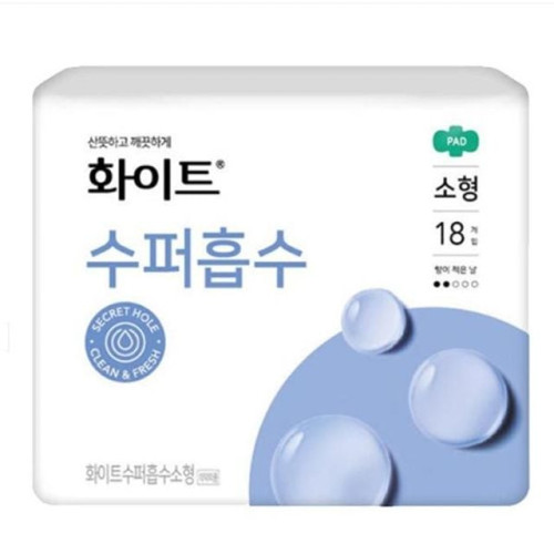 화이트 수퍼흡수 생리대 18입 소형 날개형 유한킴벌리