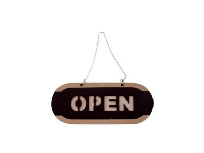 OPEN CLOSED(우드 218X90X10T양면걸이용 아트사인)