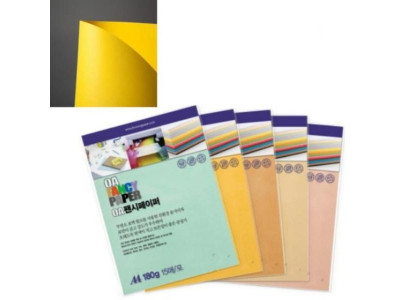 OA팬시페이퍼A4 180g R04 노랑색 15매 두성