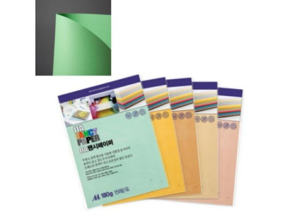 OA팬시페이퍼A4 180g R14 담연두색 15매 두성