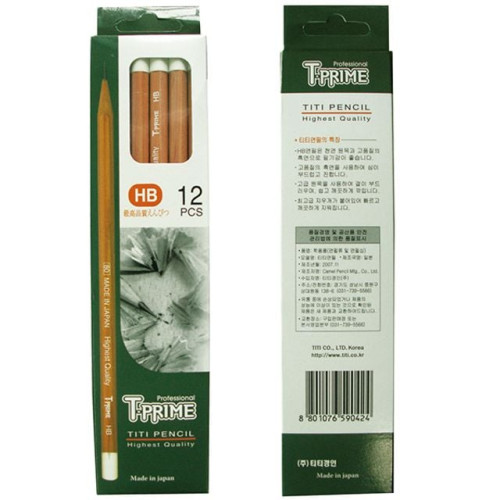 티프라임 미술연필 HB 12자루(티티) - 45866
