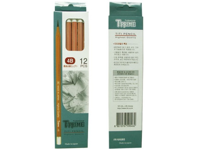 티프라임 미술연필 4B 12자루(티티) - 43492