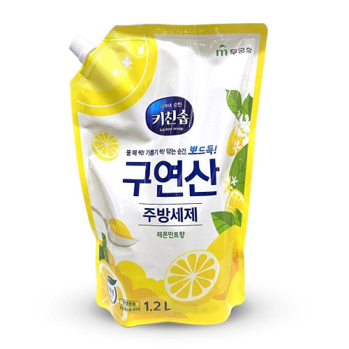 무궁화 키친솝 구연산 주방세제 레몬 민트향 1.2L