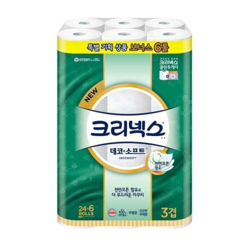 3겹화장지 3겹 소프트화장지30롤 30롤 크리넥스 데코 휴지