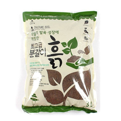 초록스타 분갈이흙 배양토 텃밭 마사토혼합 화분흙 3L