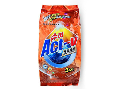 슈퍼 Act-v 액티브 일반 드럼 겸용 세탁 가루 세제 3kg