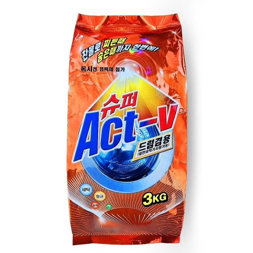 슈퍼 Act-v 액티브 일반 드럼 겸용 세탁 가루 세제 3kg