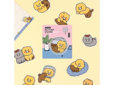 카카오프렌즈 춘식이 오디너리 빅 포인트 스티커세트