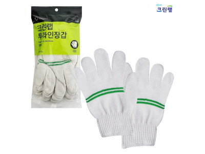 크린랩 투라인장갑(3켤레) 0806 면장갑 목장갑 작업용