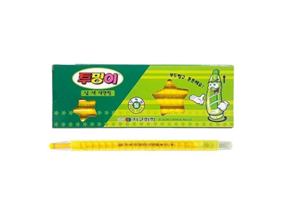 지구 투명이 낱색 색연필 채점펜 (노랑 12자루)