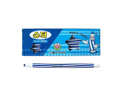 지구 슈퍼 낱색 색연필 채점펜 (파랑 12자루)