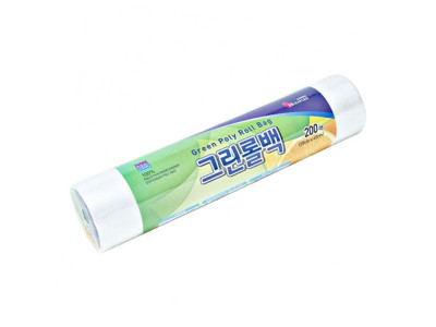 그린롤백 30x40cm 200매 1P 일회용 비닐봉투 롤팩