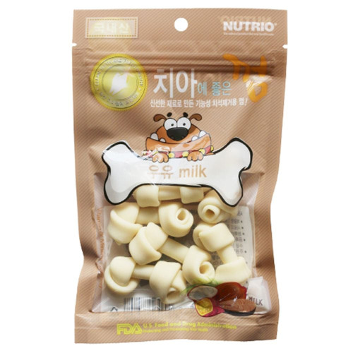 강아지 덴탈껌 우유 80g 1P 반려견 애견 치아 간식