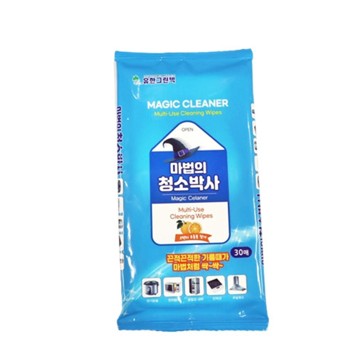 마법의청소박사 물티슈 30매 주방기름때세정제거물티