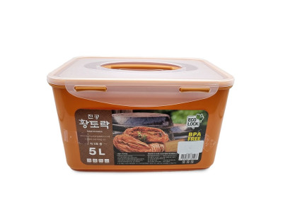 황토락 김치통 5호 중 5L 핸들 밀폐 절임 보관용기