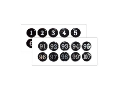 유니온 U-5001BK 원형 에폭시 숫자판 검정 35mm