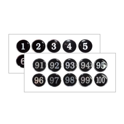 유니온 U-5001BK 원형 에폭시 숫자판 검정 35mm