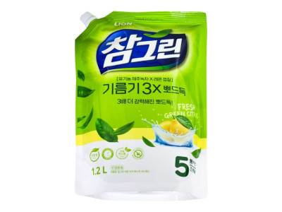 참그린 기름기 뽀드득 주방세제 1.2L 리필