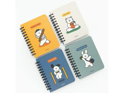 핑크풋 꼬망 합지 수첩 미니노트