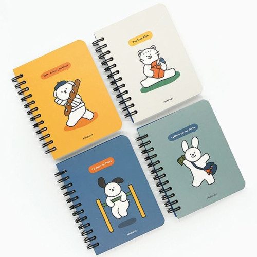 핑크풋 꼬망 합지 수첩 미니노트