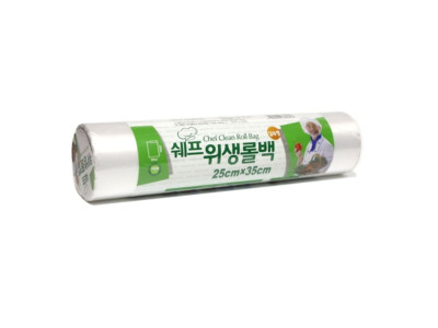 쉐프 롤백 위생백 비닐백 대용량 롤팩 25x35 100매