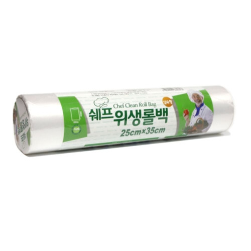 쉐프 롤백 위생백 비닐백 대용량 롤팩 25x35 100매