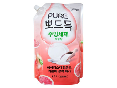 피죤 퓨어 뽀드득 주방세제 리필 자몽향 1.2L