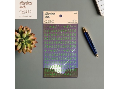 퍼니스티커 LM-002 야광 숫자 PVC 오피스데코 스티커