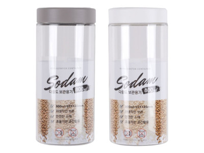 디디샵 다용도 보관용기 800ml 소담 (색상랜덤)
