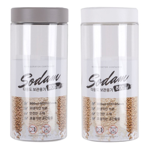 디디샵 다용도 보관용기 800ml 소담 (색상랜덤)