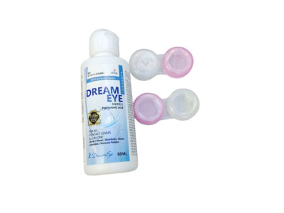 드림아이 80ML 렌즈 세정액 렌즈케이스 2개증정 살균