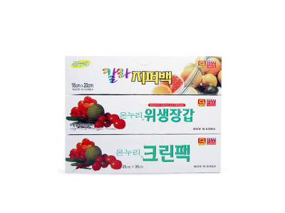 온누리 키친 3종세트 크린팩 위생장갑 지퍼백 세트