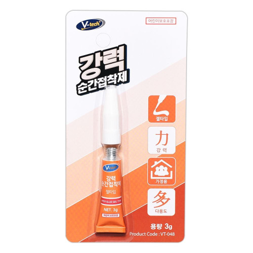 브이텍 강력 순간 접.착제 젤타입 3g VT-048