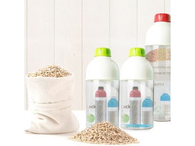 우리집 곡물용기 1300ml 밀폐 BPA프리 잡곡통 쌀통 밀가루보관 대용량 주방정리 투명보관통
