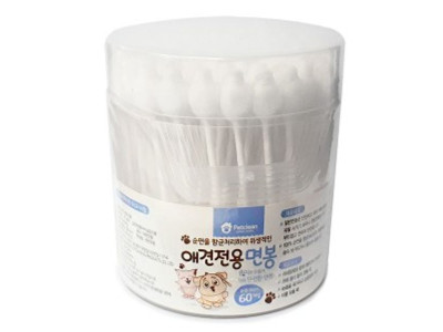 펫크린 애견전용 면봉 60개입 강아지 귀세정제