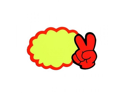 아트사인)쇼카드(V자손/공백) P1406 POP showcard