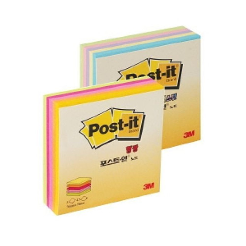 큐브포스트잇 메모 점착메모지(76x76mm) 3M 파스텔