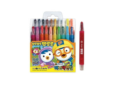 뽀로로색연필-미니20색 샤프식 캐릭터 꼬마색연필
