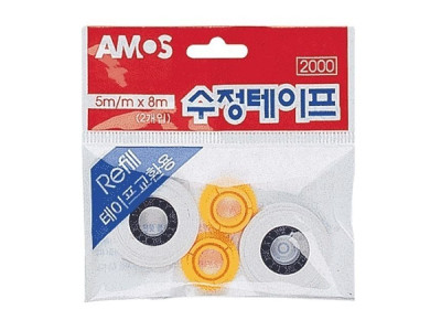 아모스 수정테이프리필 5mm 8M 2입2000