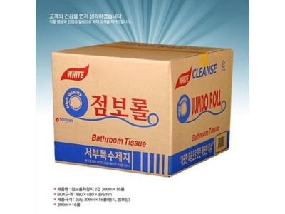 클렌저 점보롤화장지 2겹 300m x 16롤