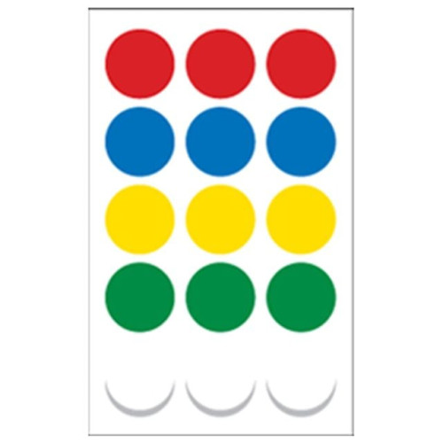 원형스티커 분류라벨 지름25mm 7매입 혼합 300-1