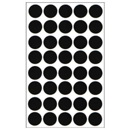 원형스티커 분류라벨 지름16mm 7매입 검정 301BK