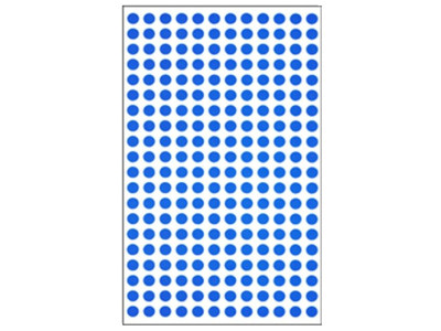 원형스티커 분류라벨 지름5mm 7매입 청색 303-3B