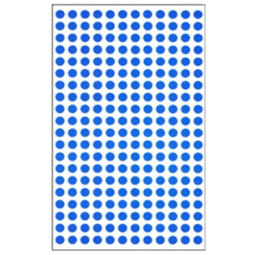 원형스티커 분류라벨 지름5mm 7매입 청색 303-3B