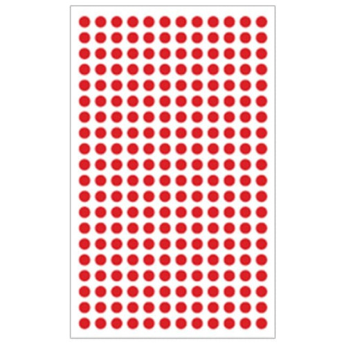 원형스티커 분류라벨 지름5mm 7매입 적색 303-3R