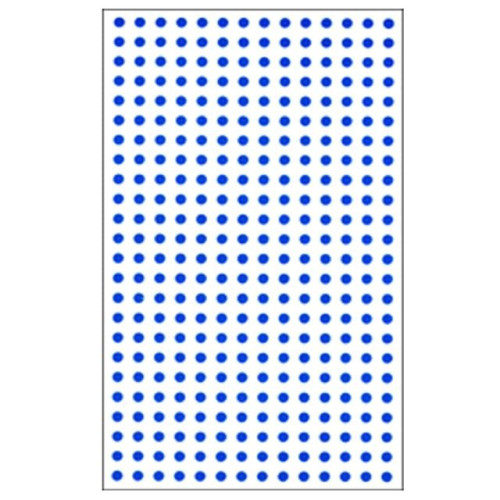 원형스티커 분류라벨 지름3mm 6매입 청색 333B