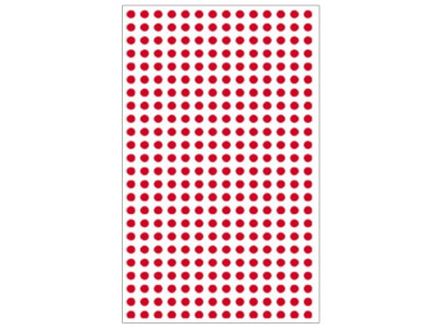 원형스티커 분류라벨 지름3mm 6매입 적색 333R