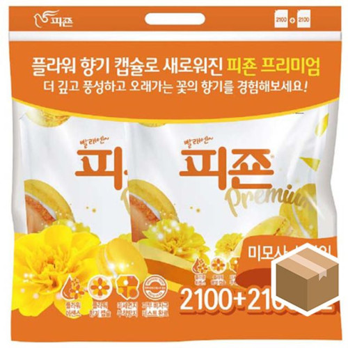 피죤 섬유유연제 옐로미모사 2100ml x 8입